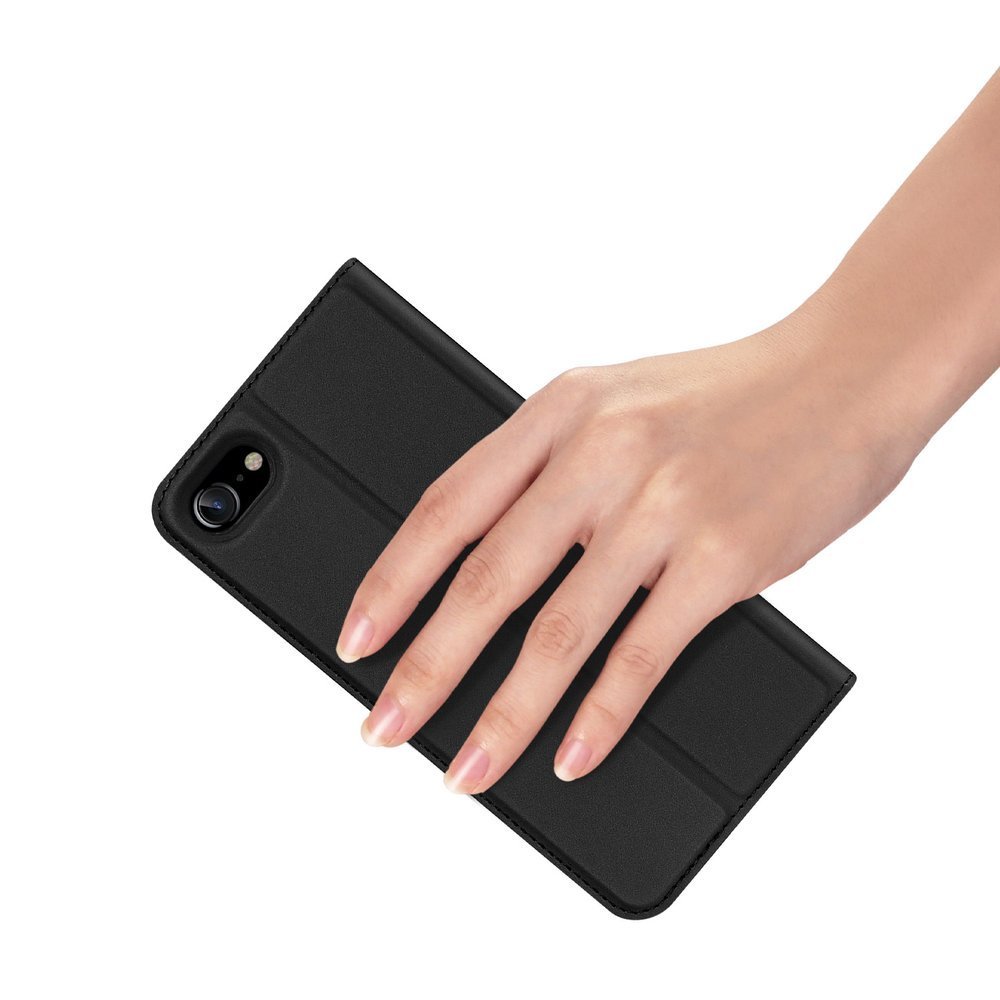Etui zamykane z klapk i magnesem Dux Ducis Skin Pro czarny Apple iPhone SE 2020 / 7