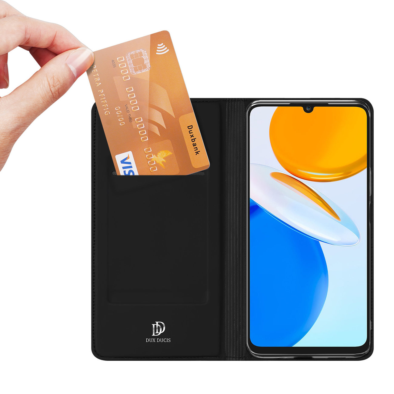 Etui zamykane z klapk� i magnesem Dux Ducis Skin Pro czarny Honor X7 / 2