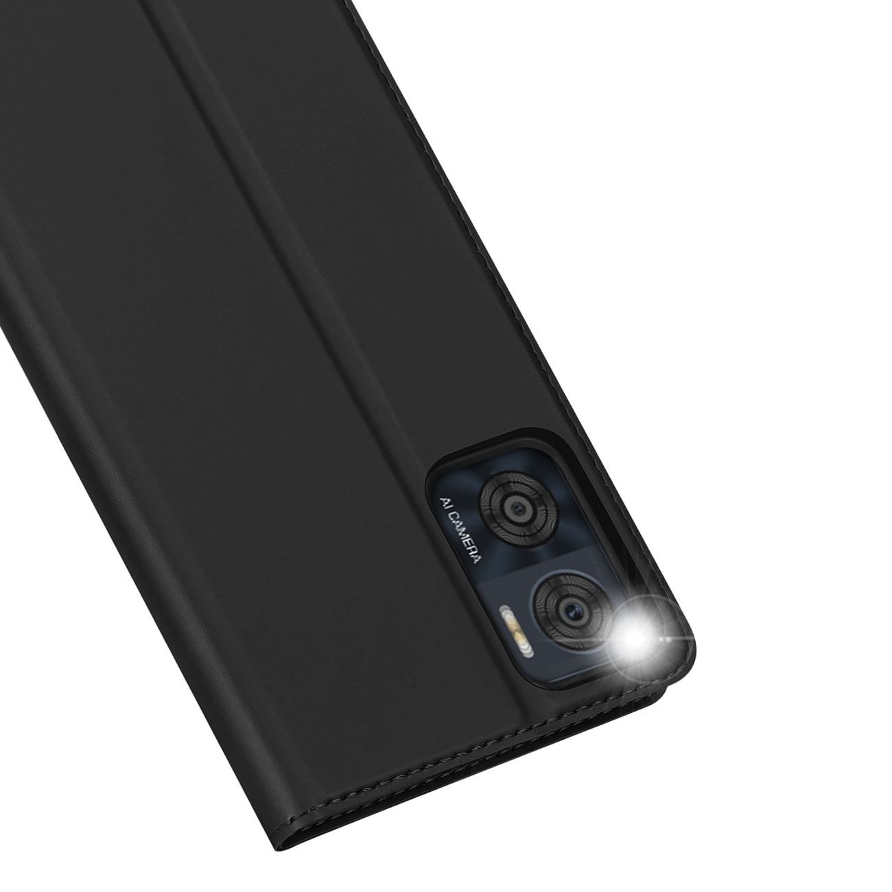 Etui zamykane z klapk i magnesem Dux Ducis Skin Pro czarny Motorola Moto E22i / 3