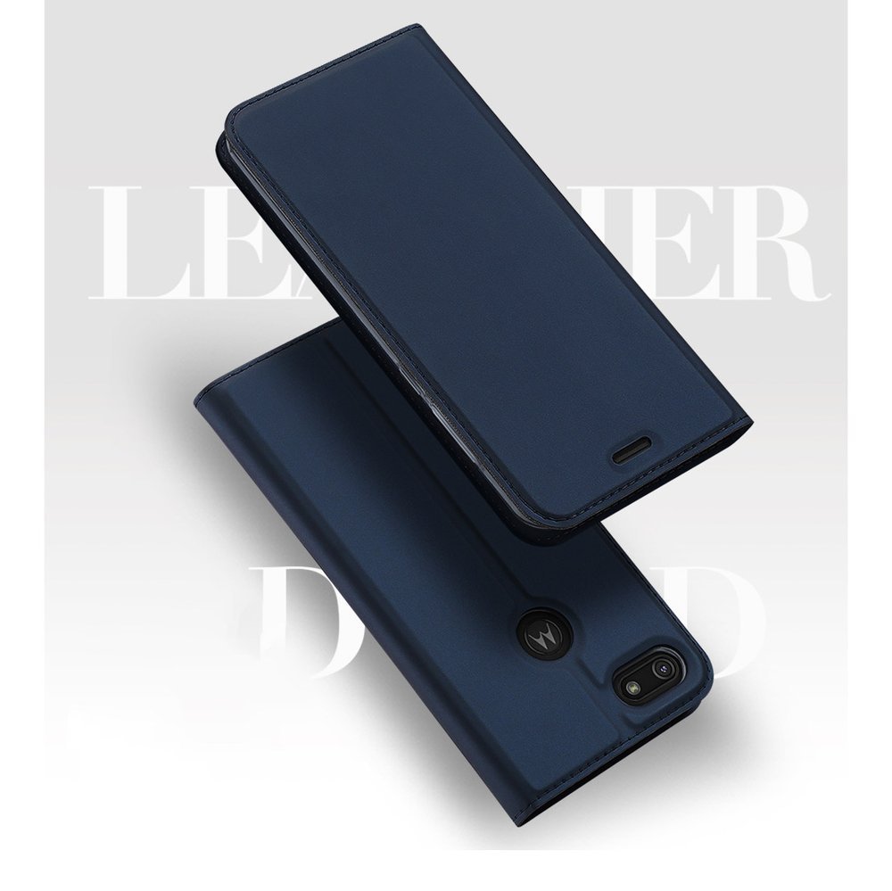 Etui zamykane z klapk i magnesem Dux Ducis Skin Pro czarny Motorola Moto E6 Play / 6