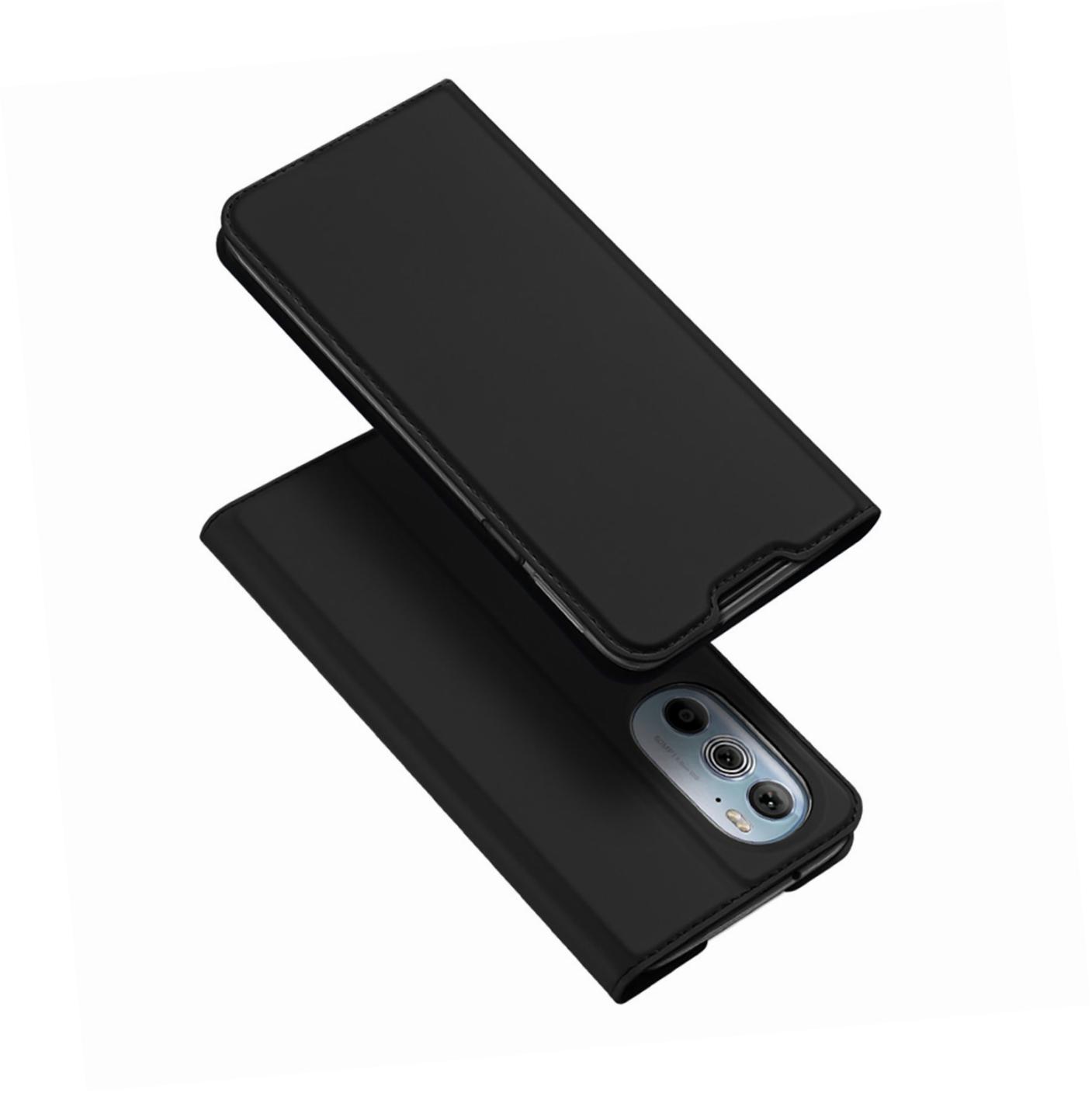 Etui zamykane z klapk� i magnesem Dux Ducis Skin Pro czarny Motorola Moto Edge 30 Pro