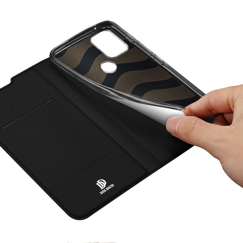 Etui zamykane z klapk� i magnesem Dux Ducis Skin Pro czarny Motorola Moto G50 / 6