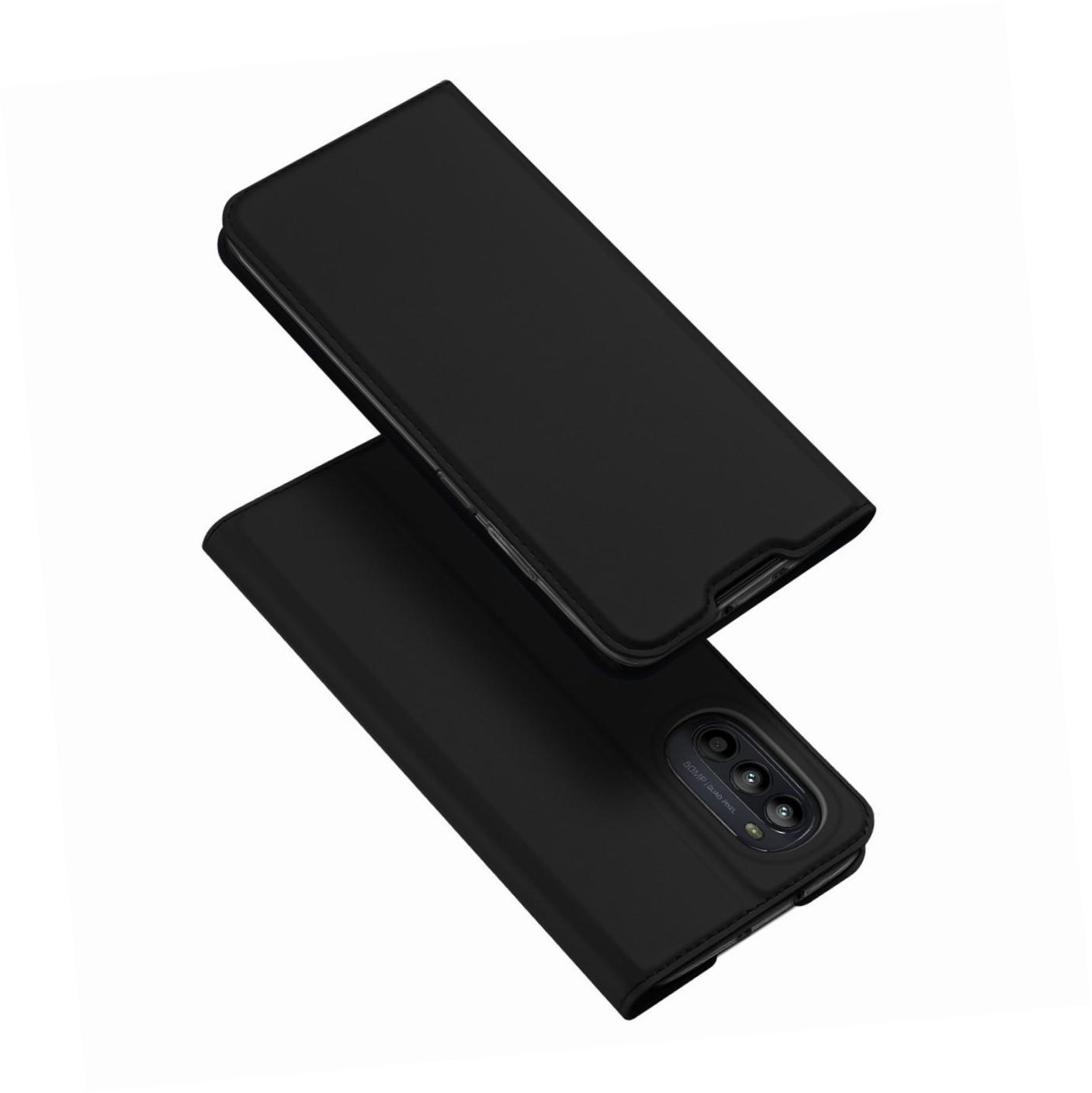 Etui zamykane z klapk� i magnesem Dux Ducis Skin Pro czarny Motorola Moto G52