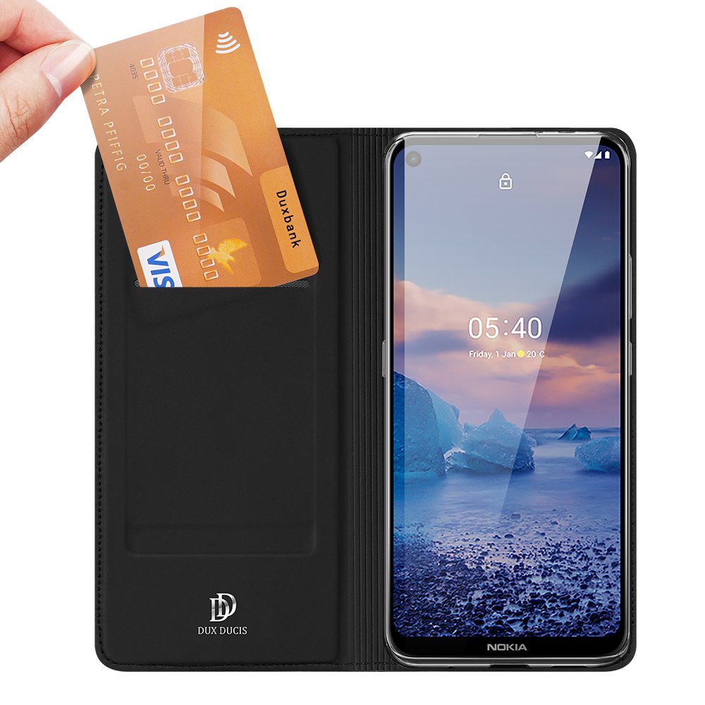 Etui zamykane z klapk� i magnesem Dux Ducis Skin Pro czarny Nokia 5.4 / 2