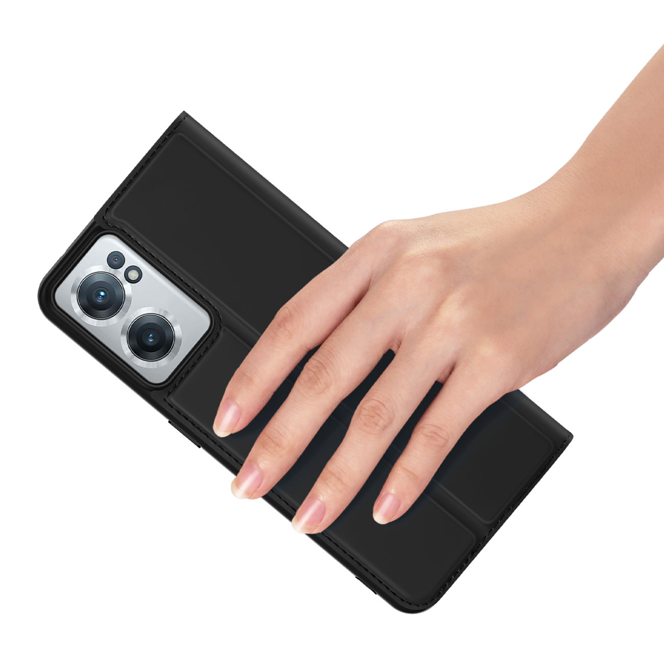 Etui zamykane z klapk� i magnesem Dux Ducis Skin Pro czarny OnePlus Nord CE 2 5G / 8