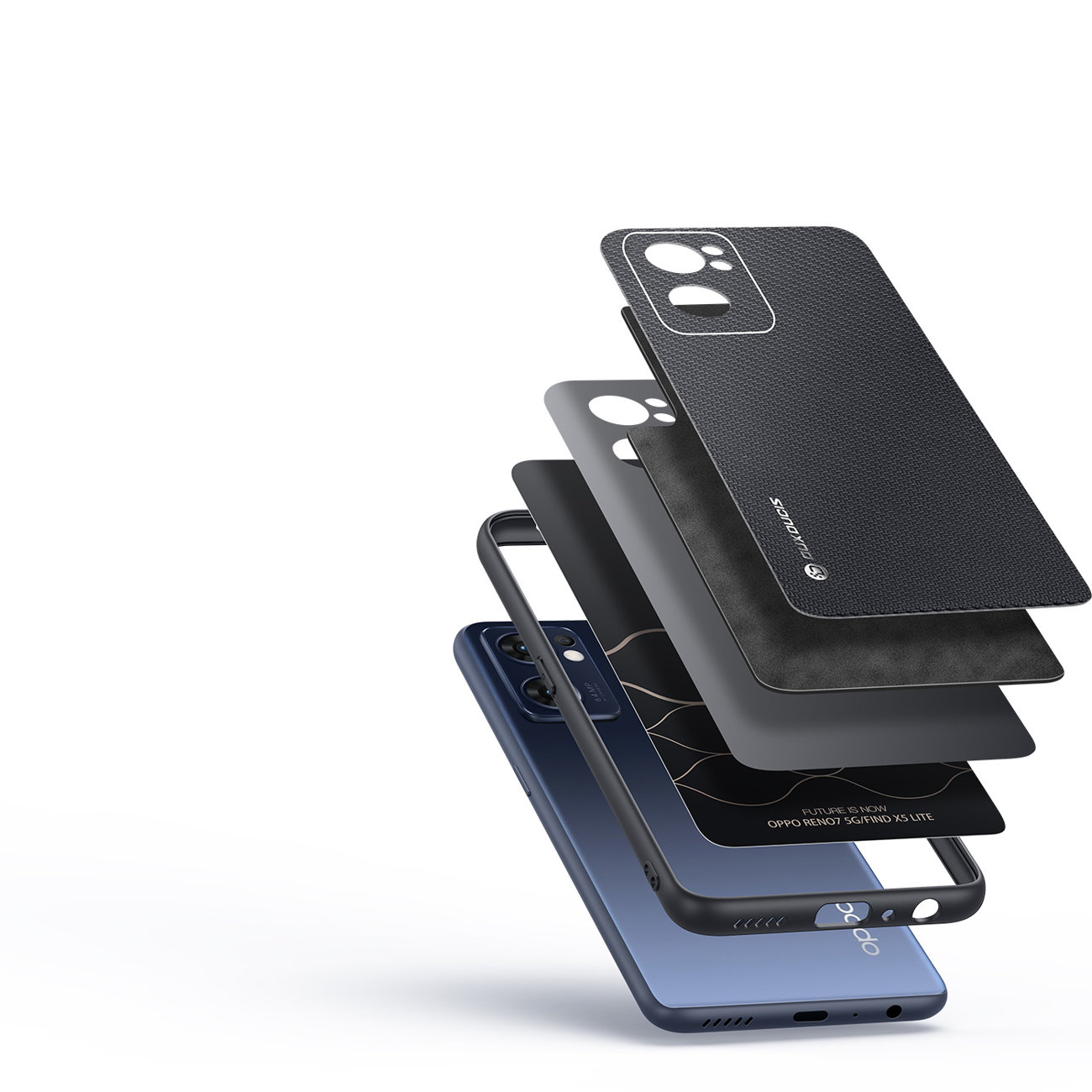 Etui zamykane z klapką i magnesem Dux Ducis Skin Pro czarny Oppo Find X5 Lite / 2 Etui zamykane z klapką i magnesem Dux Ducis Skin Pro czarny Oppo Find X5 Lite / 2