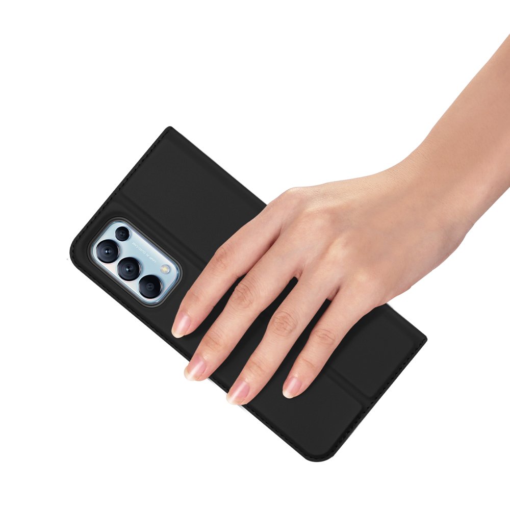 Etui zamykane z klapk� i magnesem Dux Ducis Skin Pro czarny Oppo Reno 5 5G / 6