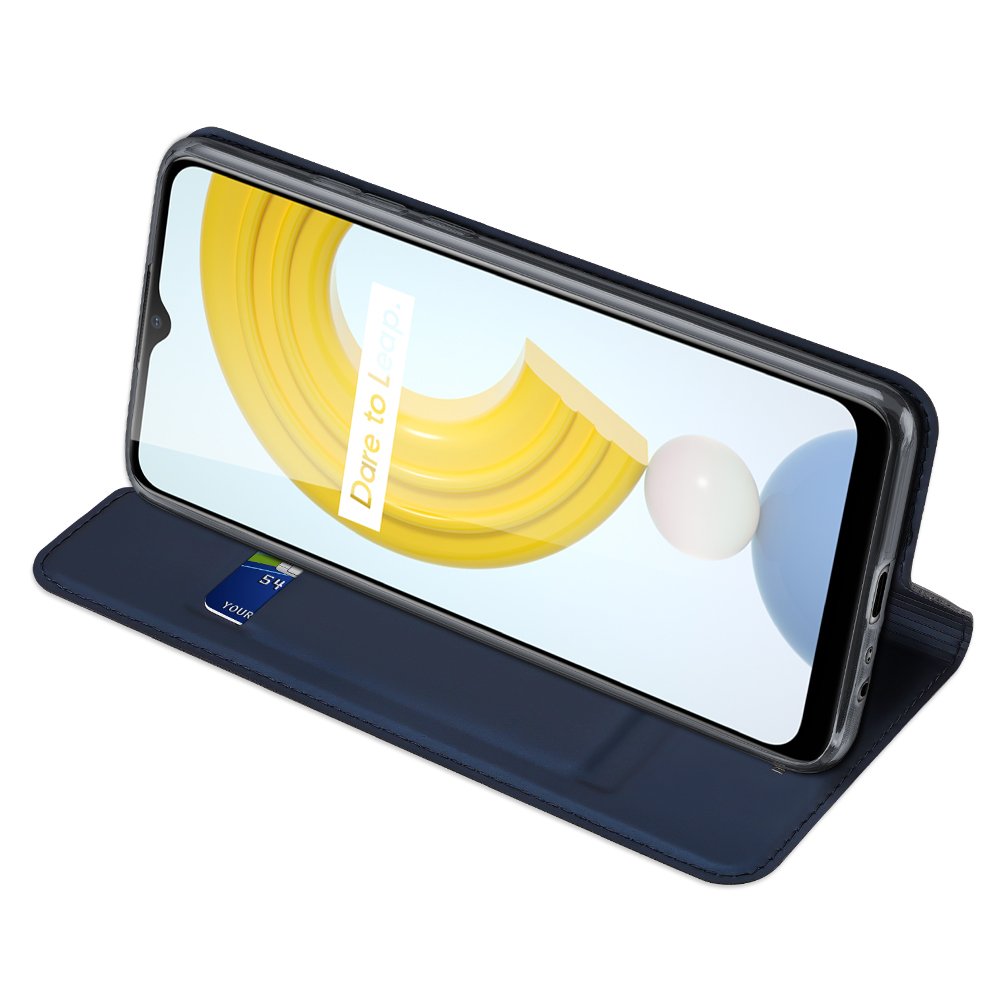 Etui zamykane z klapk� i magnesem Dux Ducis Skin Pro czarny Realme C21 / 6