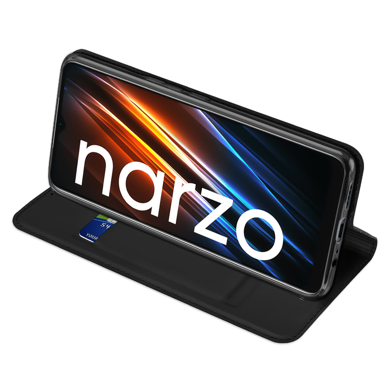 Etui zamykane z klapk� i magnesem Dux Ducis Skin Pro czarny Realme C30 / 5