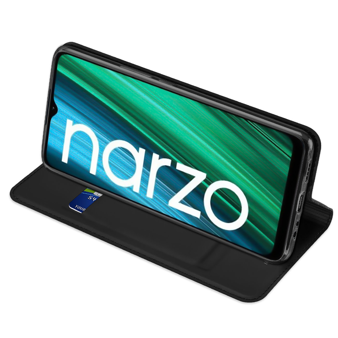 Etui zamykane z klapk� i magnesem Dux Ducis Skin Pro czarny Realme Narzo 50A / 4