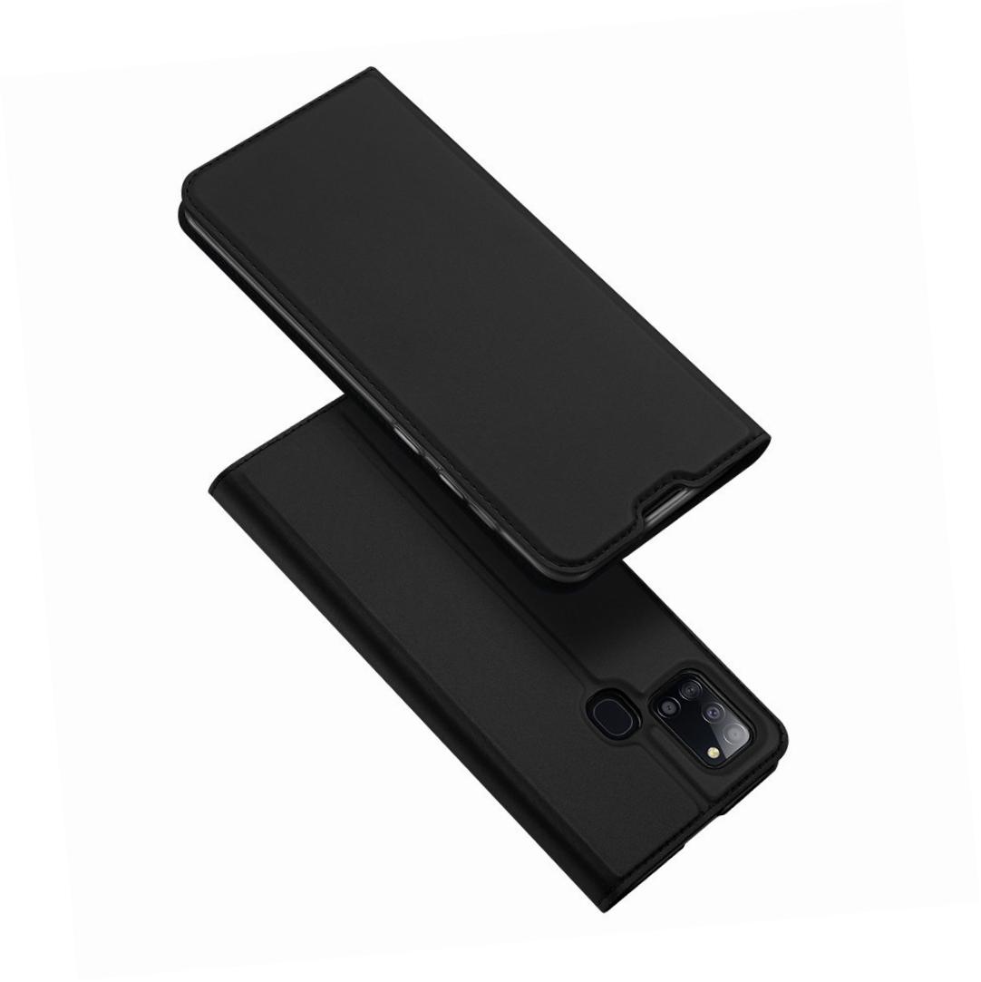 Etui zamykane z klapk� i magnesem Dux Ducis Skin Pro czarny Samsung Galaxy A21s
