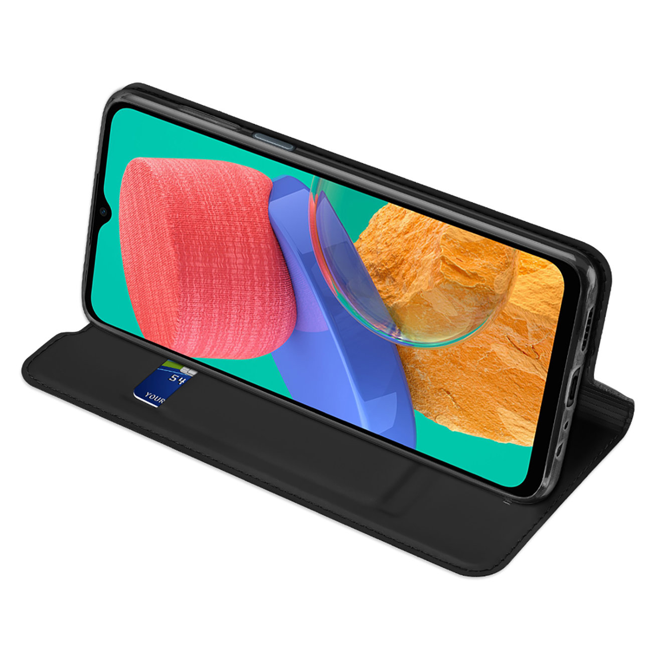 Etui zamykane z klapk� i magnesem Dux Ducis Skin Pro czarny Samsung Galaxy M33 5G / 4