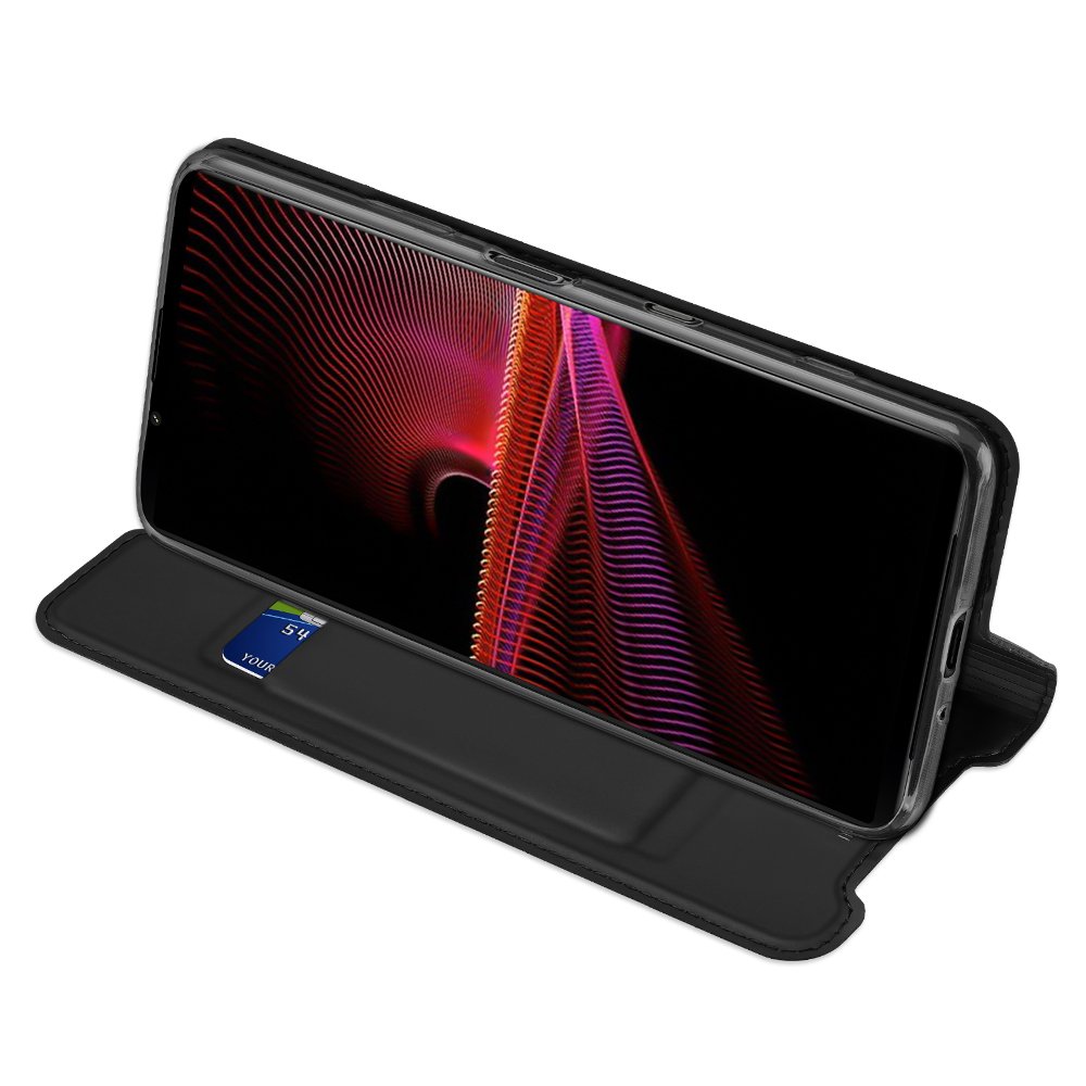 Etui zamykane z klapk� i magnesem Dux Ducis Skin Pro czarny Sony Xperia 1 III / 6