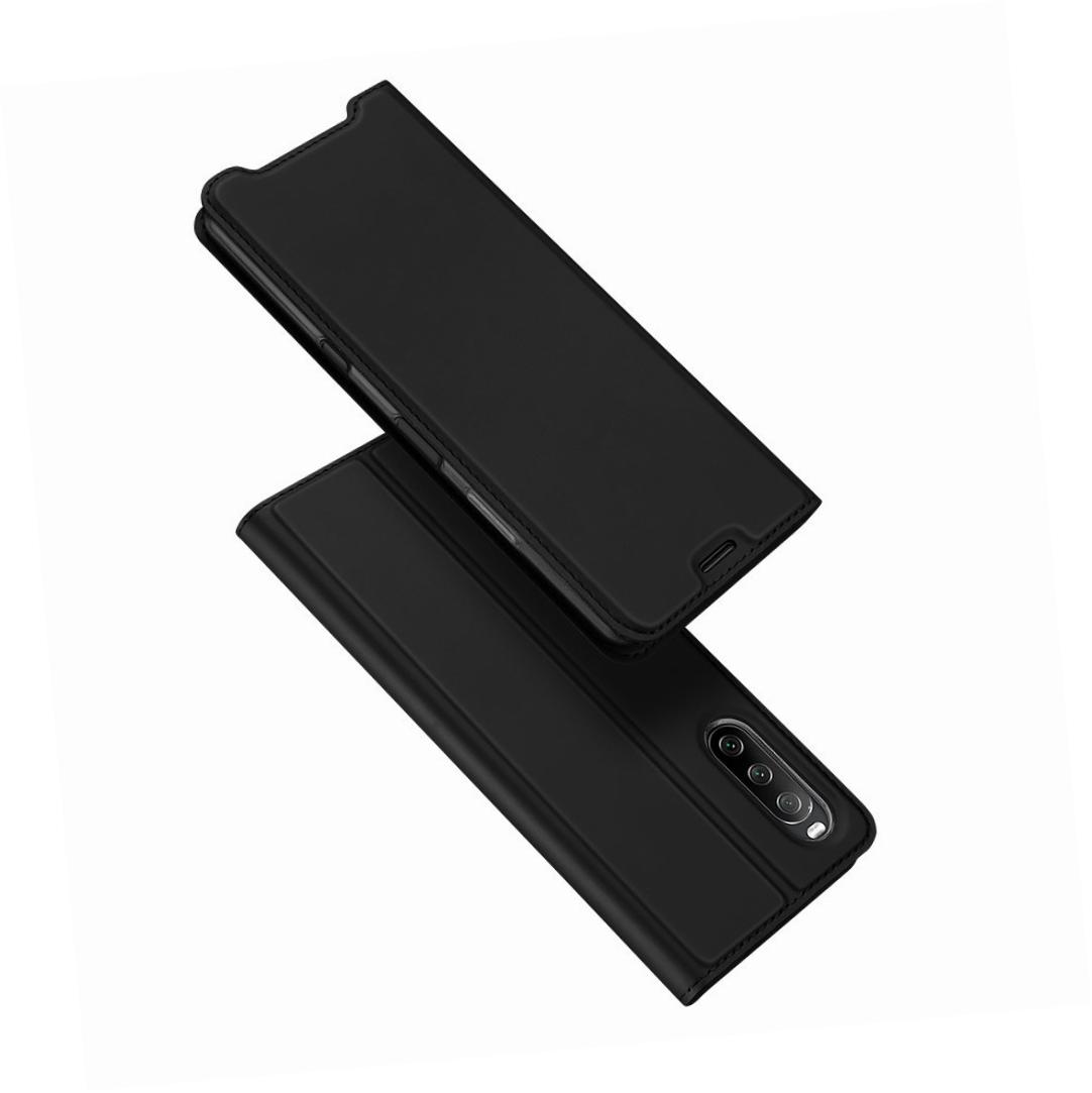 Etui zamykane z klapk� i magnesem Dux Ducis Skin Pro czarny Sony Xperia 10 III