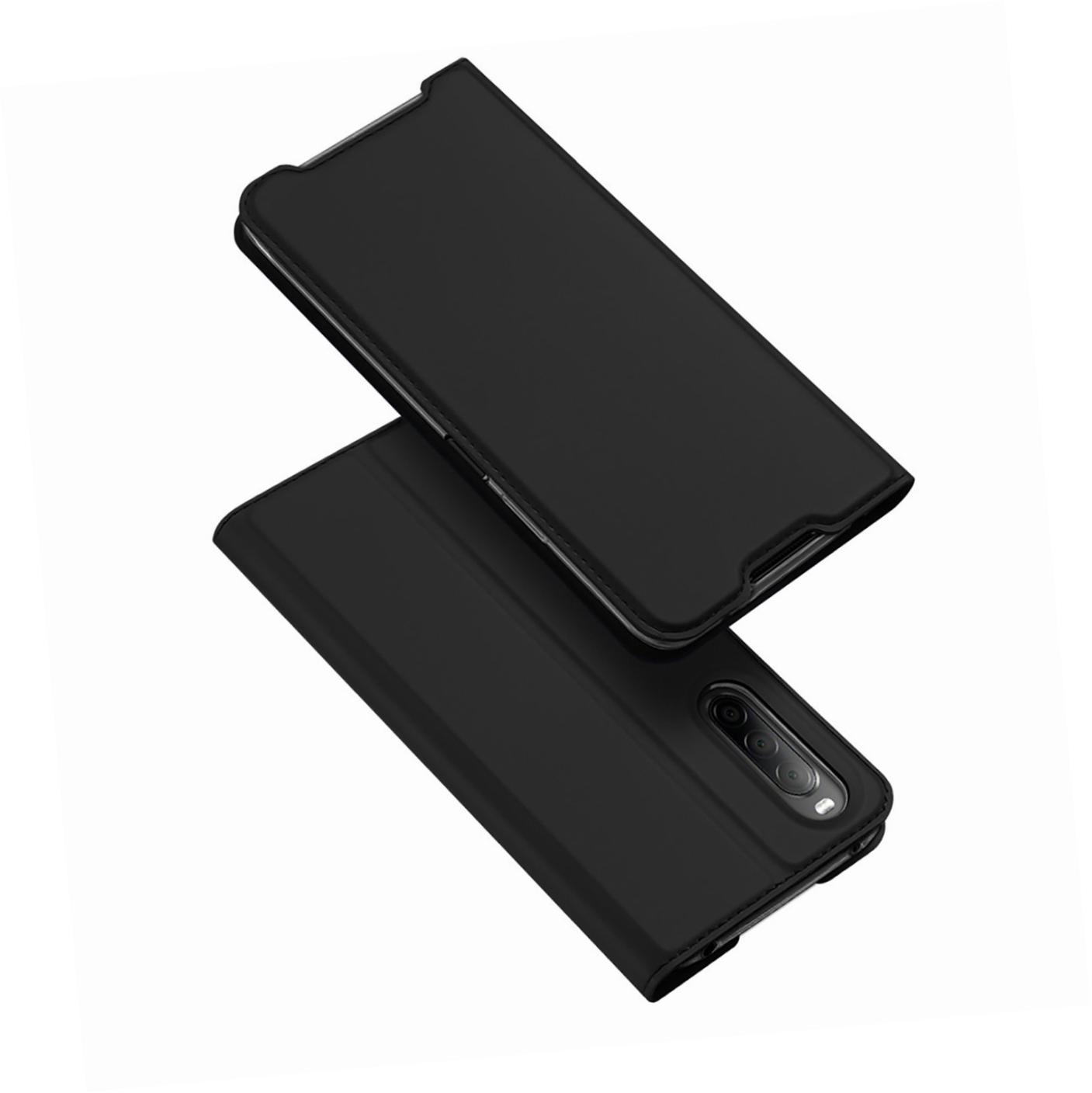 Etui zamykane z klapk� i magnesem Dux Ducis Skin Pro czarny Sony Xperia 10 IV