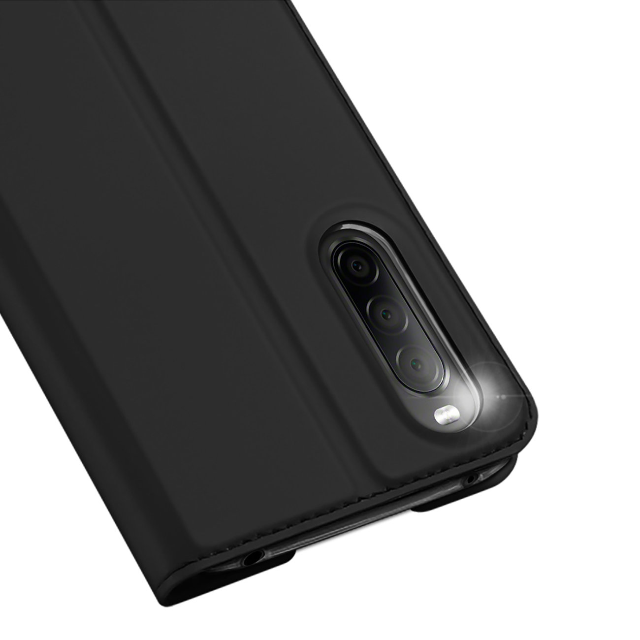 Etui zamykane z klapk� i magnesem Dux Ducis Skin Pro czarny Sony Xperia 10 IV / 3