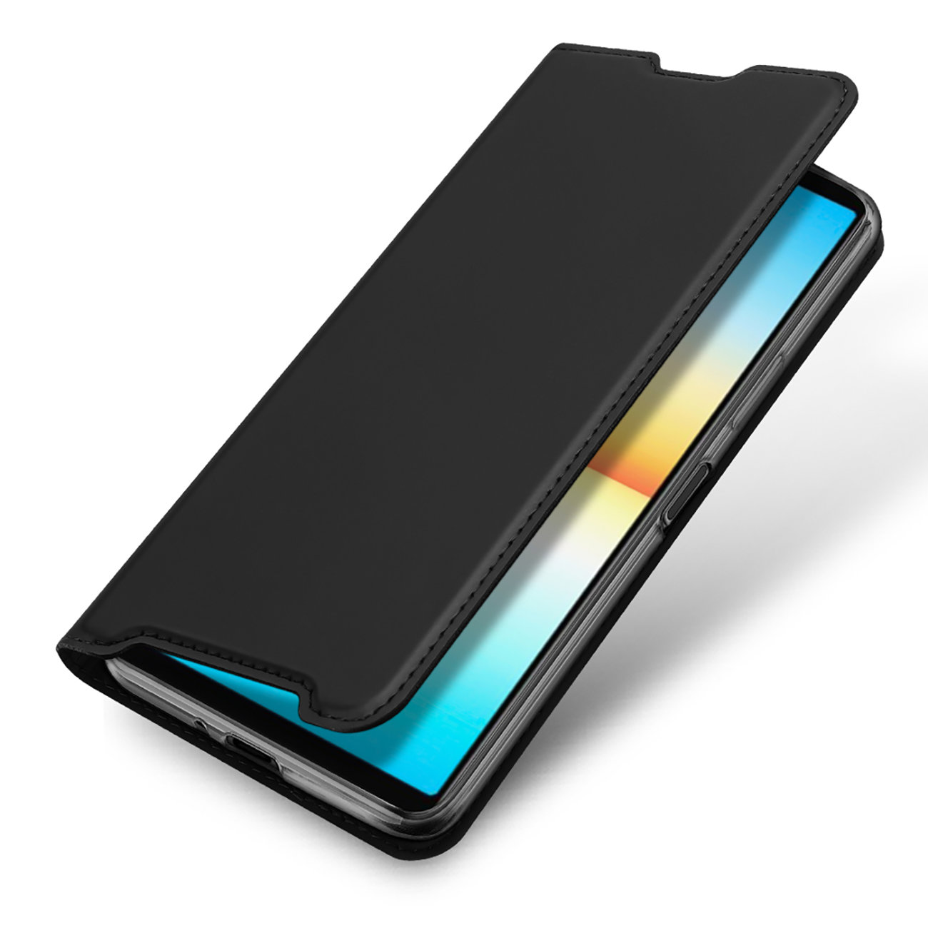 Etui zamykane z klapk� i magnesem Dux Ducis Skin Pro czarny Sony Xperia 10 IV / 6