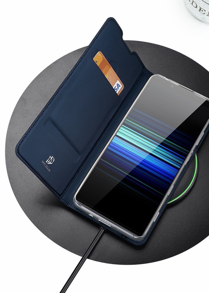 Etui zamykane z klapk� i magnesem Dux Ducis Skin Pro czarny Sony Xperia 5 II / 10