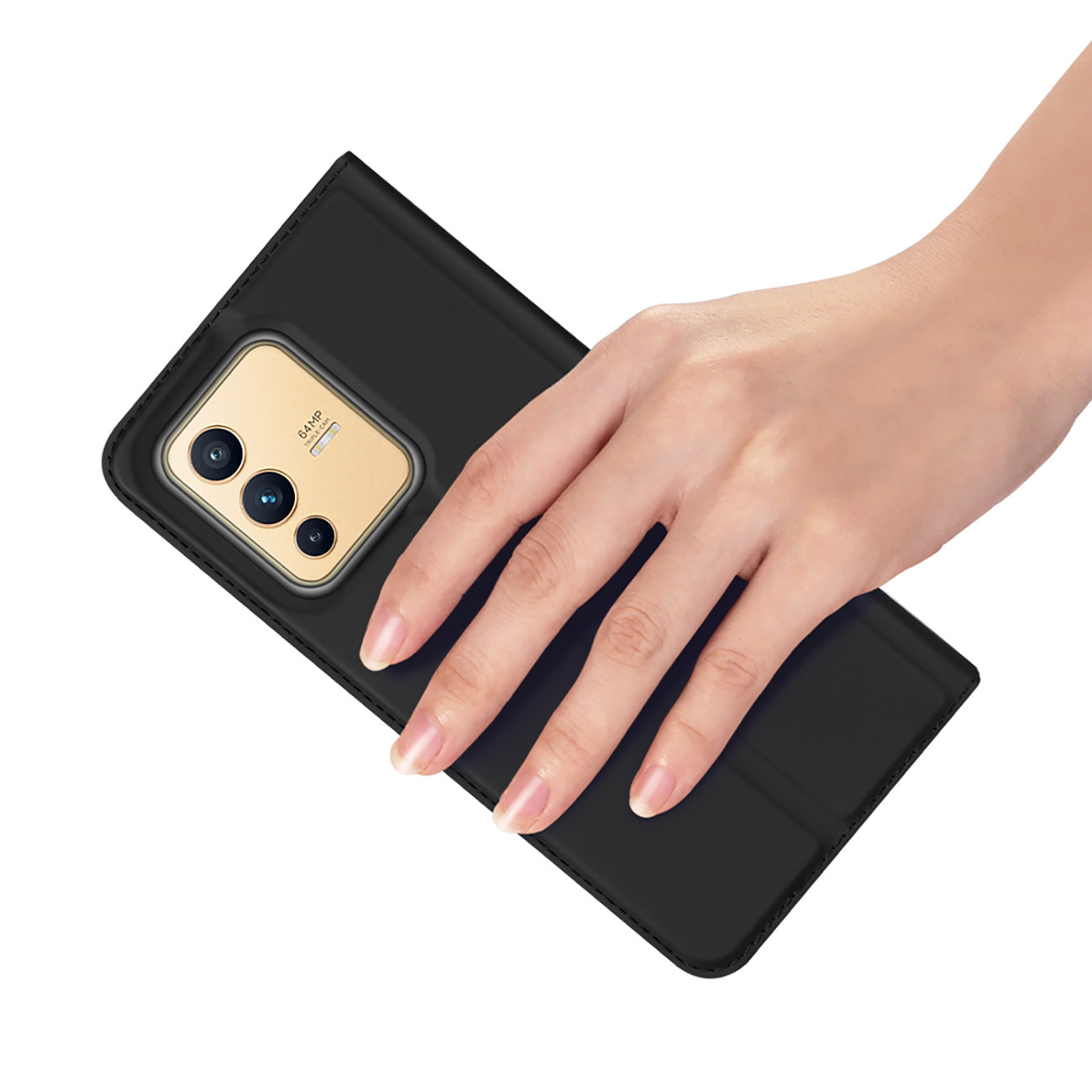 Etui zamykane z klapk� i magnesem Dux Ducis Skin Pro czarny Vivo V23 5G / 7