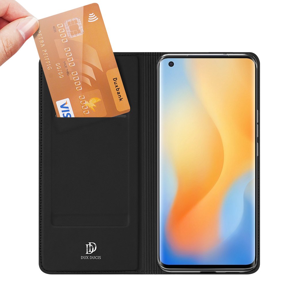 Etui zamykane z klapk� i magnesem Dux Ducis Skin Pro czarny Vivo X51 5G / 2