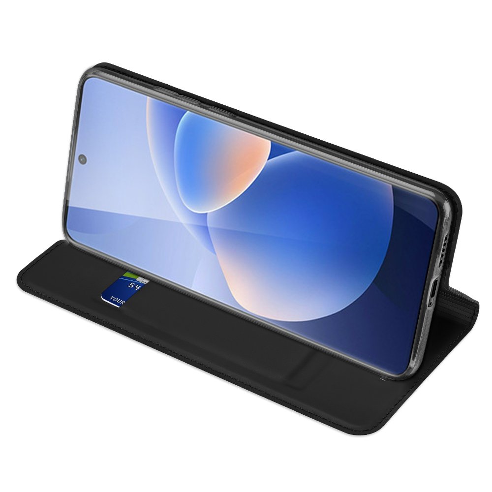 Etui zamykane z klapką i magnesem Dux Ducis Skin Pro czarny Vivo X60 / 3 Etui zamykane z klapką i magnesem Dux Ducis Skin Pro czarny Vivo X60 / 3