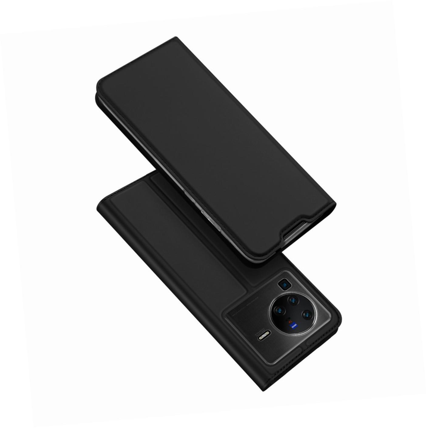 Etui zamykane z klapką i magnesem Dux Ducis Skin Pro czarny Vivo X80 Pro Etui zamykane z klapką i magnesem Dux Ducis Skin Pro czarny Vivo X80 Pro