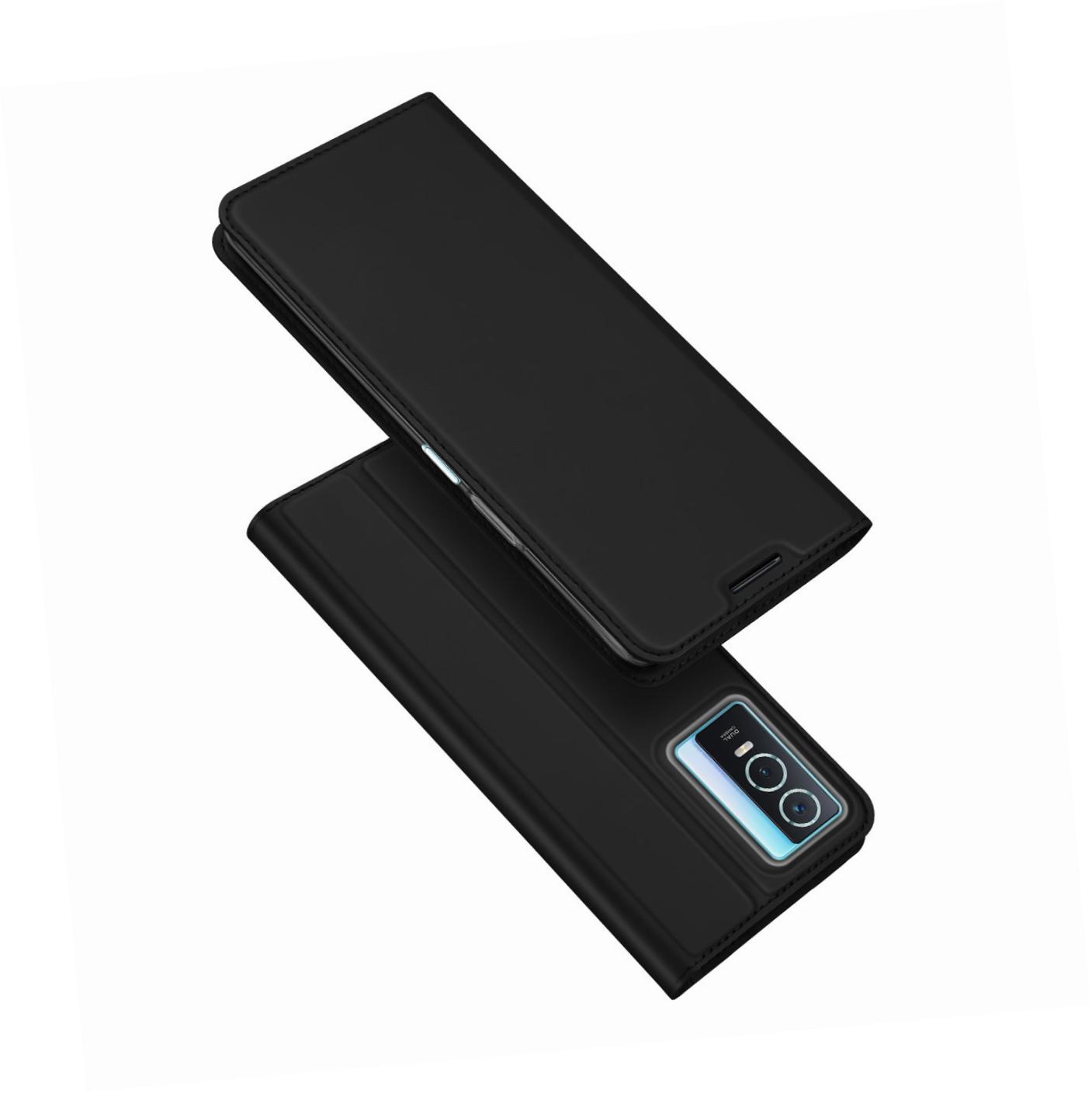 Etui zamykane z klapk� i magnesem Dux Ducis Skin Pro czarny Vivo Y76 5G