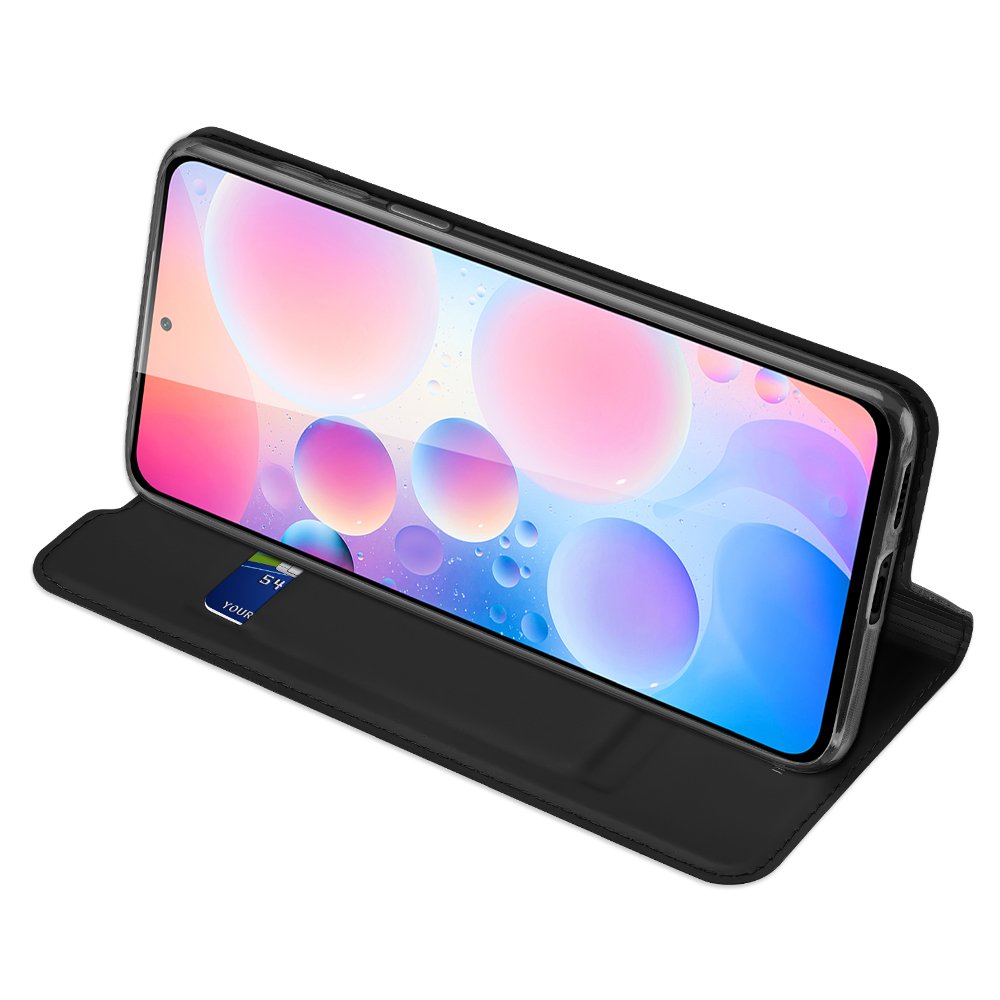 Etui zamykane z klapk� i magnesem Dux Ducis Skin Pro czarny Xiaomi Redmi K40 / 6