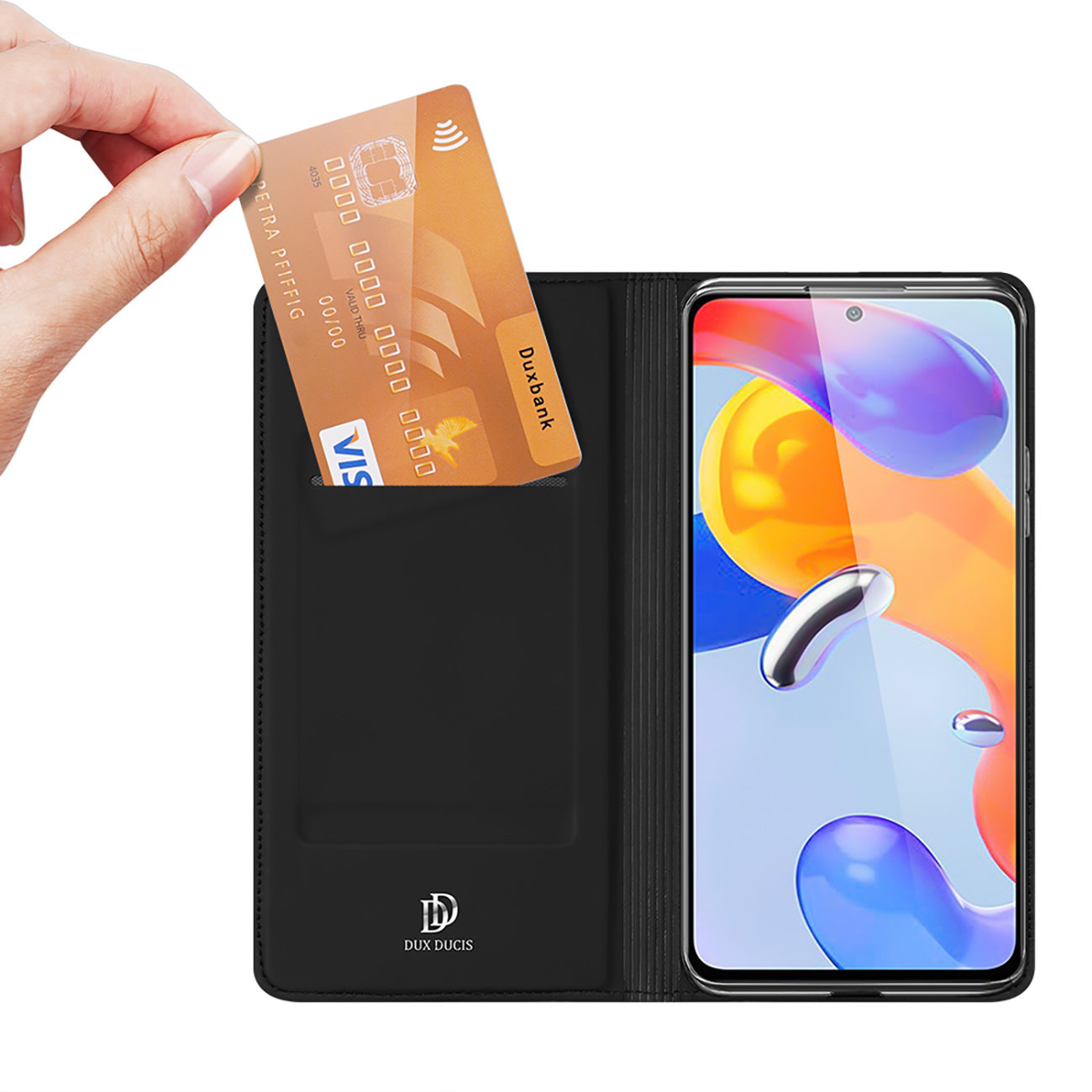 Etui zamykane z klapk� i magnesem Dux Ducis Skin Pro czarny Xiaomi Redmi Note 11 Pro+ 5G / 9