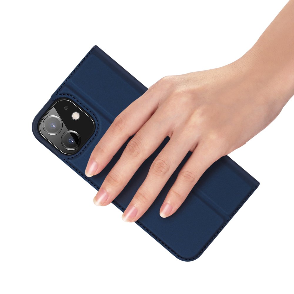 Etui zamykane z klapk i magnesem Dux Ducis Skin Pro niebieski Apple iPhone 12 Pro / 8