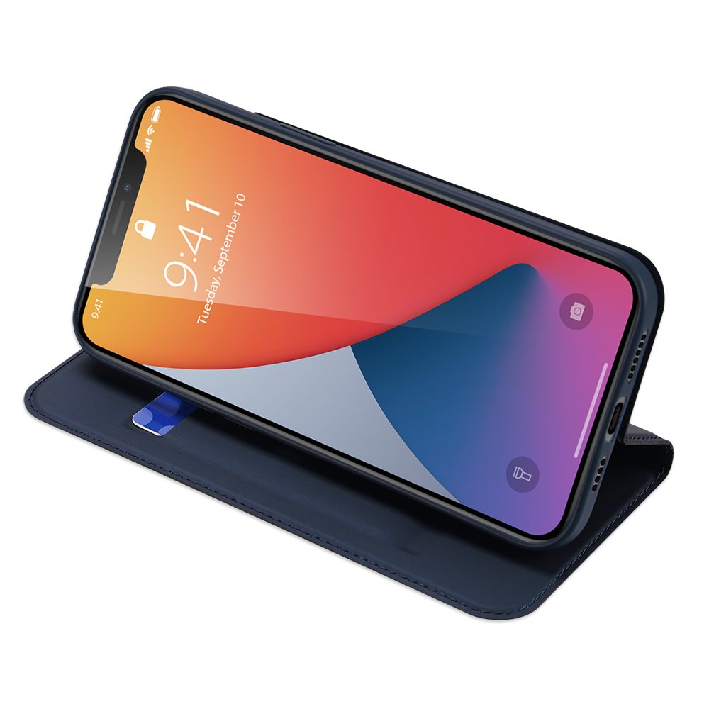 Etui zamykane z klapk� i magnesem Dux Ducis Skin Pro niebieski Apple iPhone 12 Pro Max / 6