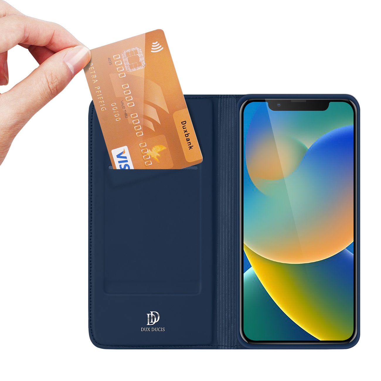 Etui zamykane z klapk� i magnesem Dux Ducis Skin Pro niebieski Apple iPhone 13 / 2