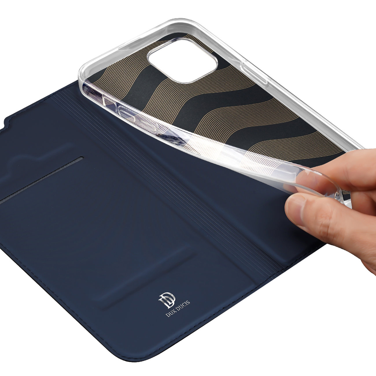 Etui zamykane z klapk i magnesem Dux Ducis Skin Pro niebieski Apple iPhone 14 Max / 6