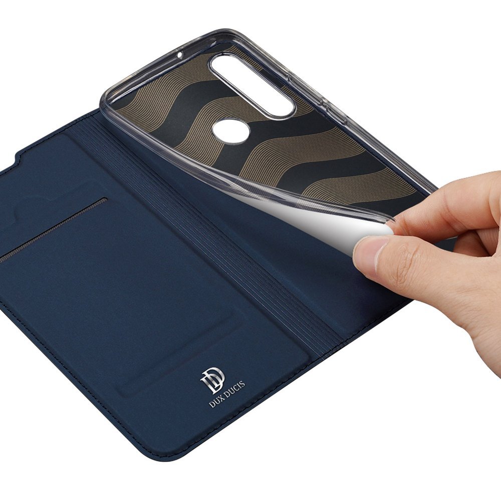 Etui zamykane z klapk i magnesem Dux Ducis Skin Pro niebieski Huawei P40 Lite E / 6