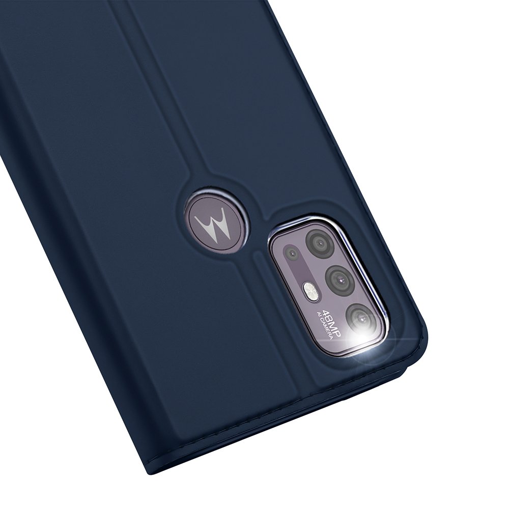 Etui zamykane z klapk i magnesem Dux Ducis Skin Pro niebieski Motorola Moto G30 / 3