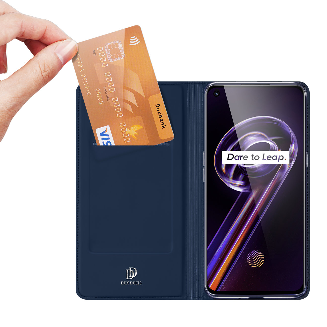 Etui zamykane z klapką i magnesem Dux Ducis Skin Pro niebieski Realme 9 Pro + / 3 Etui zamykane z klapką i magnesem Dux Ducis Skin Pro niebieski Realme 9 Pro + / 3