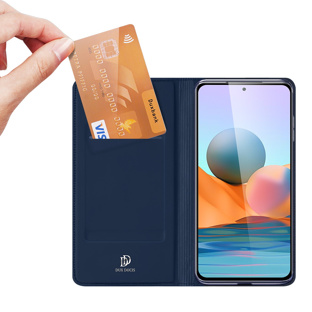 Etui zamykane z klapk� i magnesem Dux Ducis Skin Pro niebieski Xiaomi Redmi Note 10 Pro / 2