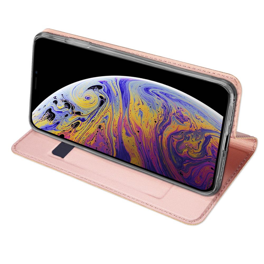 Etui zamykane z klapk� i magnesem Dux Ducis Skin Pro r�owy Apple iPhone 11 / 5