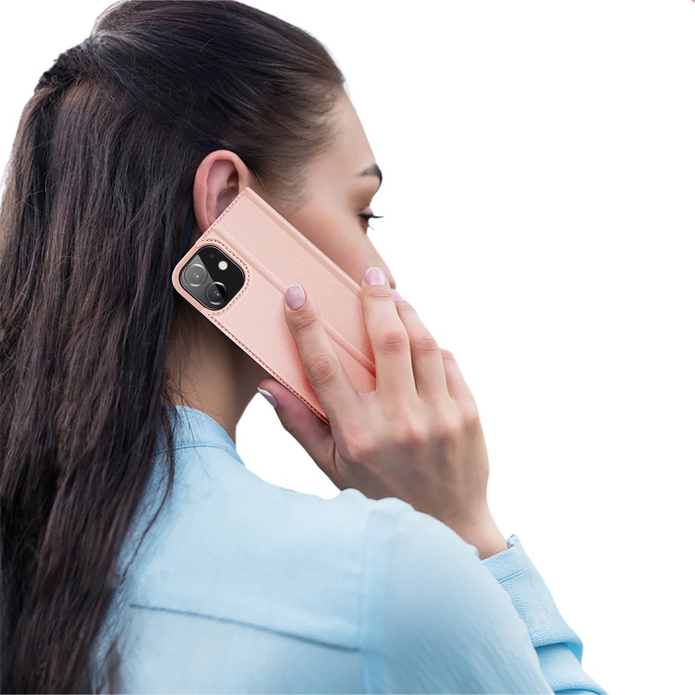 Etui zamykane z klapk i magnesem Dux Ducis Skin Pro rowy Apple iPhone 12 Pro / 10