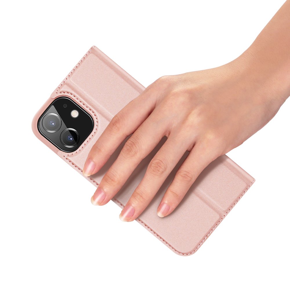 Etui zamykane z klapk i magnesem Dux Ducis Skin Pro rowy Apple iPhone 12 Pro / 8