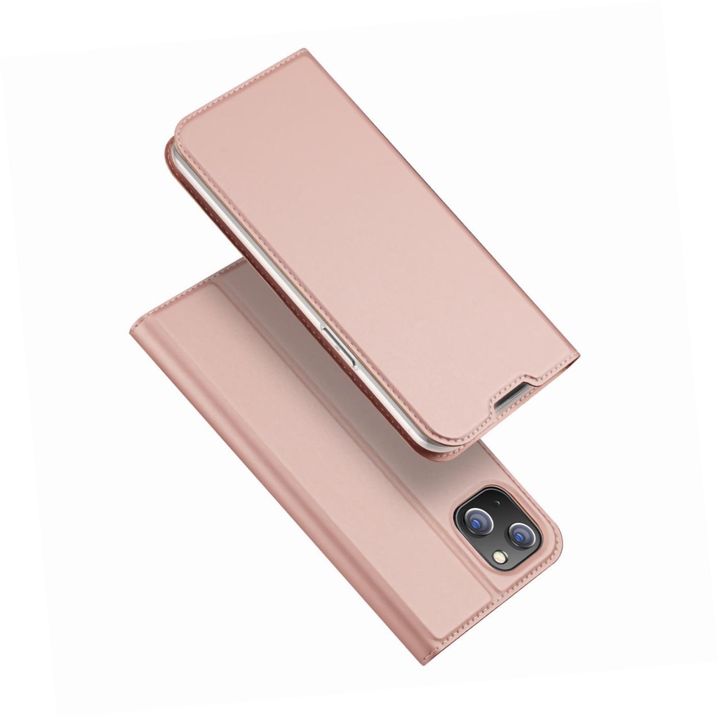 Etui zamykane z klapk� i magnesem Dux Ducis Skin Pro r�owy Apple iPhone 14 Max