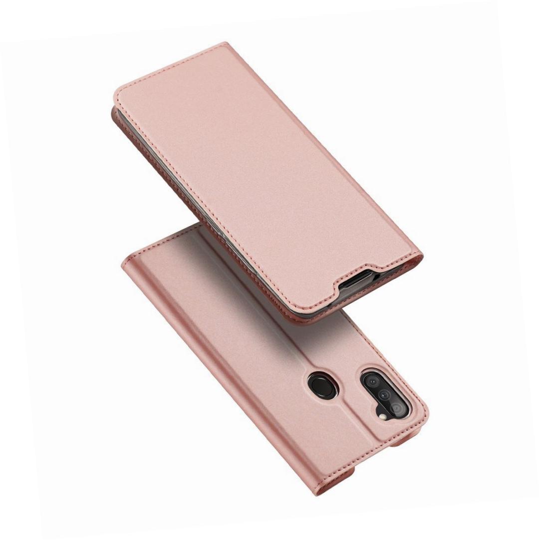 Etui zamykane z klapk� i magnesem Dux Ducis Skin Pro r�owy Samsung Galaxy A11