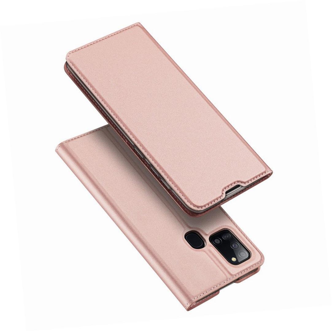 Etui zamykane z klapk� i magnesem Dux Ducis Skin Pro r�owy Samsung Galaxy A21s