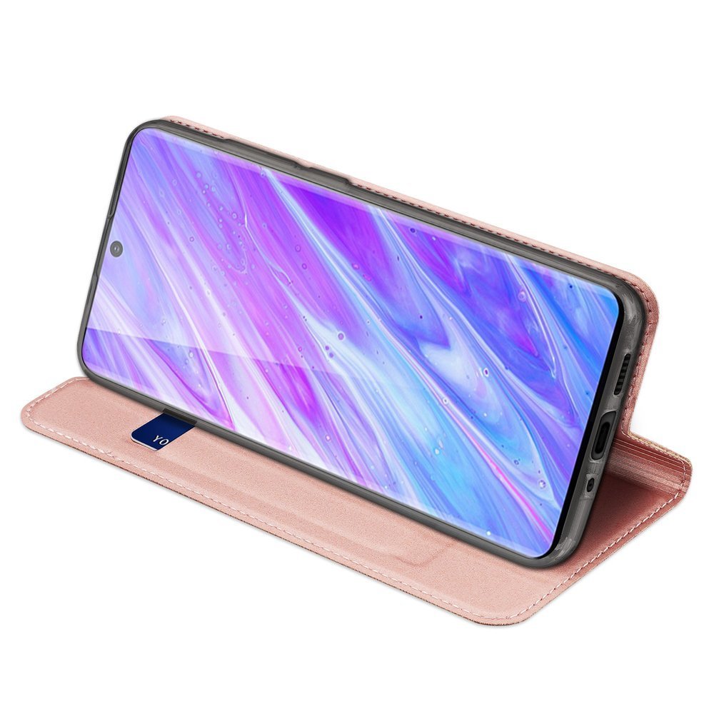 Etui zamykane z klapk� i magnesem Dux Ducis Skin Pro r�owy Samsung Galaxy S20 Plus / 4