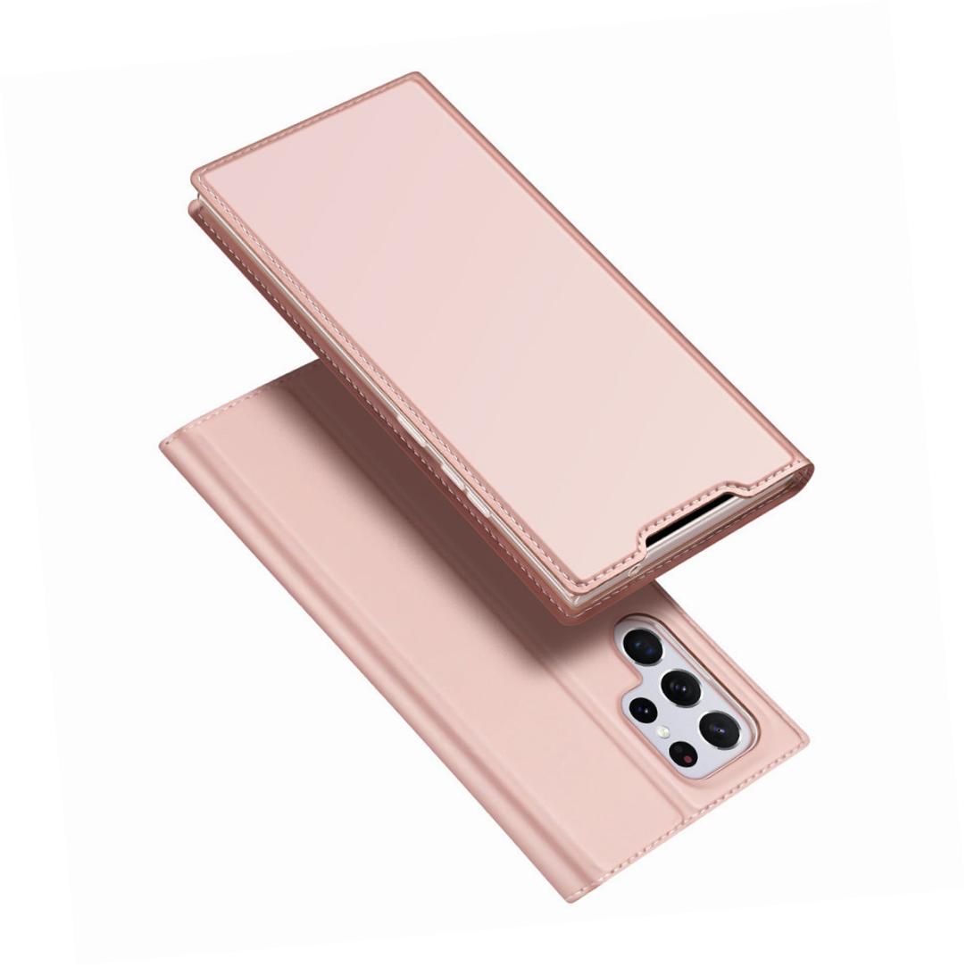 Etui zamykane z klapk� i magnesem Dux Ducis Skin Pro r�owy Samsung Galaxy S22 Ultra