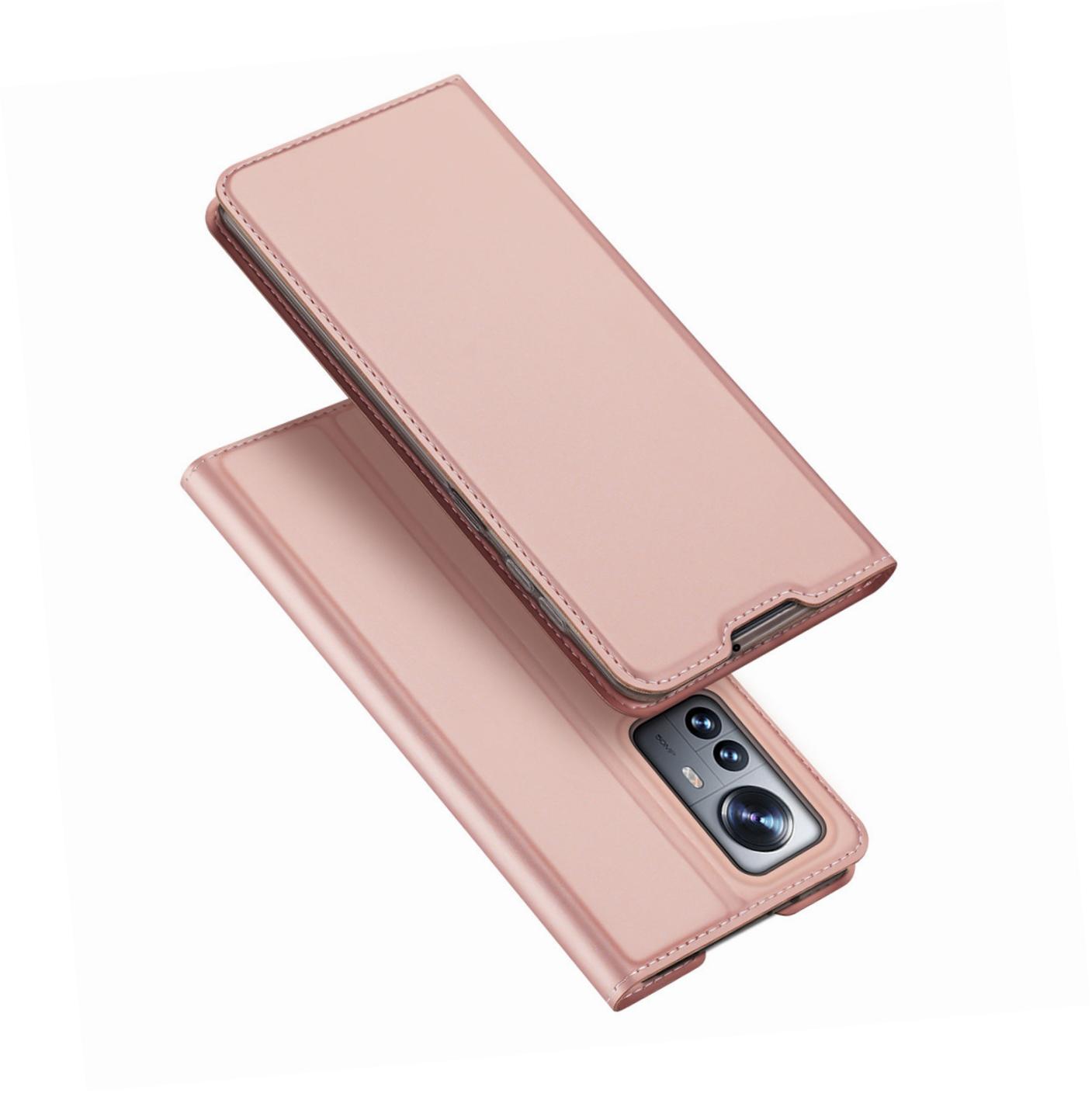 Etui zamykane z klapk� i magnesem Dux Ducis Skin Pro r�owy Xiaomi 12 Pro