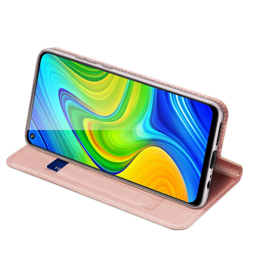 Etui zamykane z klapk� i magnesem Dux Ducis Skin Pro r�owy Xiaomi Redmi 10X 4G / 5