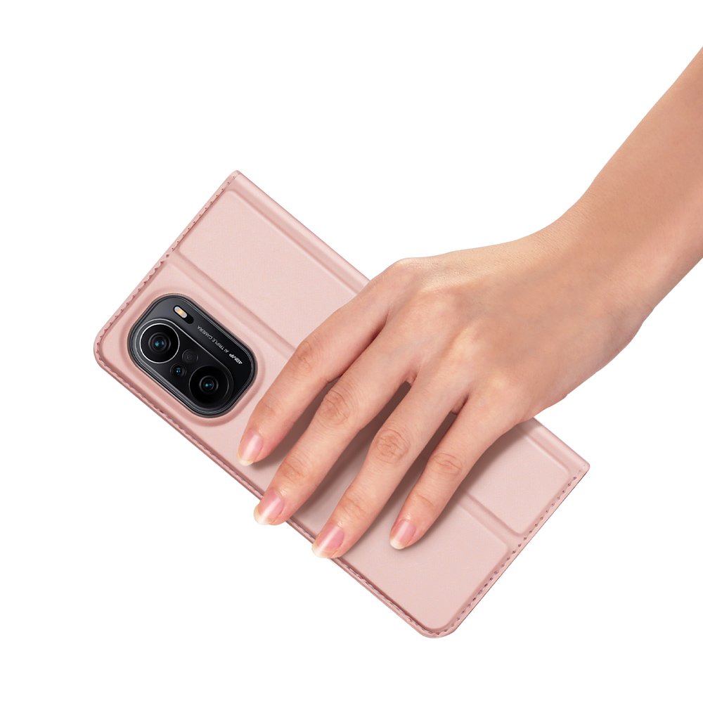 Etui zamykane z klapk� i magnesem Dux Ducis Skin Pro r�owy Xiaomi Redmi K40 Pro / 6