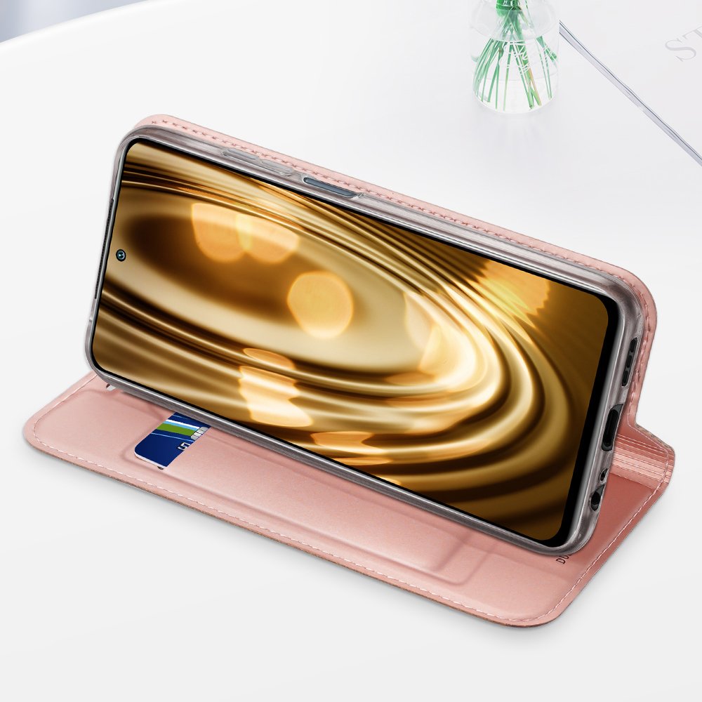 Etui zamykane z klapk� i magnesem Dux Ducis Skin Pro r�owy Xiaomi Redmi Note 10 / 10