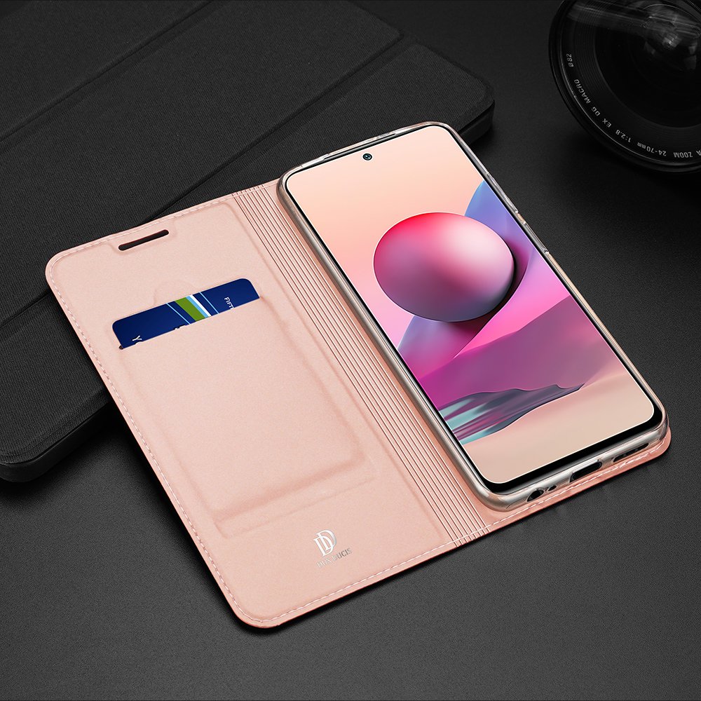 Etui zamykane z klapk� i magnesem Dux Ducis Skin Pro r�owy Xiaomi Redmi Note 10 / 11